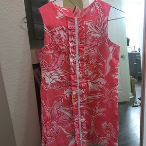Girls Pink Lilly Pulitzer Shift Dress Size 12